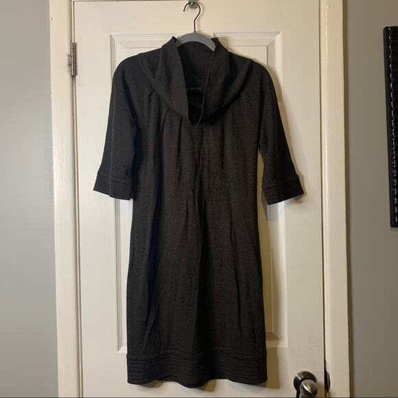 Yigal Azrouel Gray Wool Blend Cowl Neck Dress 2 - Picture 2 of 13